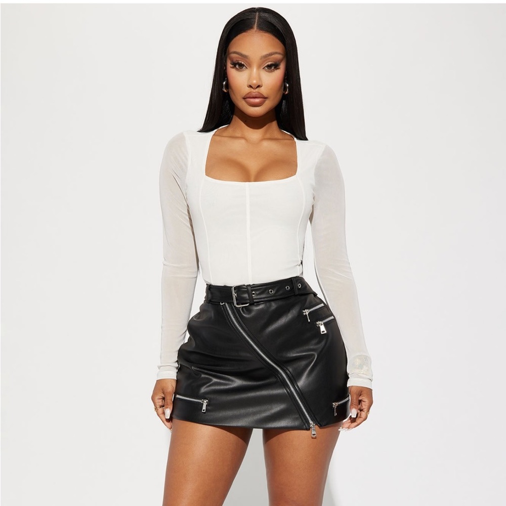 Fashion Nova Hold It Down Faux Leather Skirt